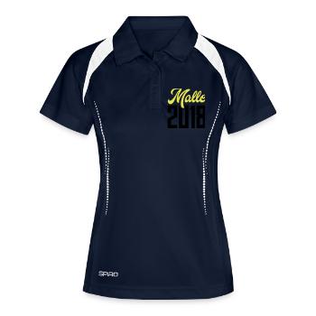malle 2018 design - Frauen Polo atmungsaktiv - Navy/Weiß - Vorne