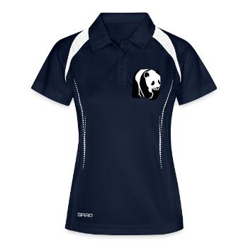 Panda - Frauen Polo atmungsaktiv - Navy/Weiß - Vorne