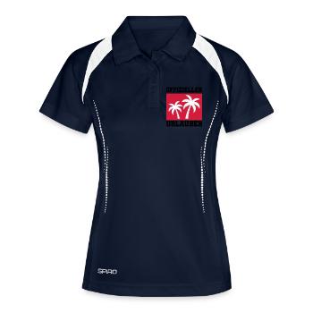 Urlauber Strand Tour - Frauen Polo atmungsaktiv - Navy/Weiß - Vorne