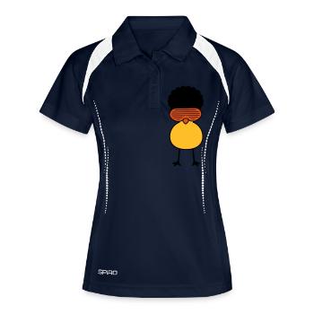 Funky Chick - Polo respirant Femme - marine/blanc - Devant