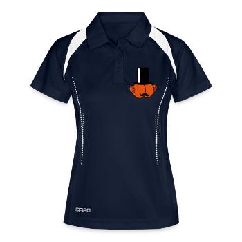 Sir Ass With Ears - Frauen Polo atmungsaktiv - Navy/Weiß - Vorne