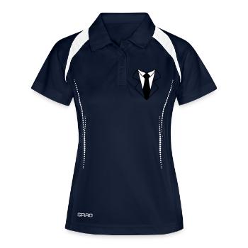tie - Women's Polo breathable - navy/white - Front