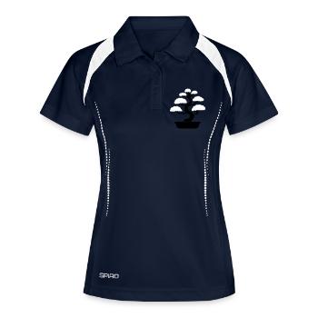 Bonsaï Arbre - Polo respirant Femme - marine/blanc - Devant