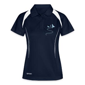 Powder - Frauen Polo atmungsaktiv - Navy/Weiß - Vorne