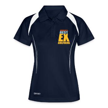 worlds best ex girlfriend - Frauen Polo atmungsaktiv - Navy/Weiß - Vorne