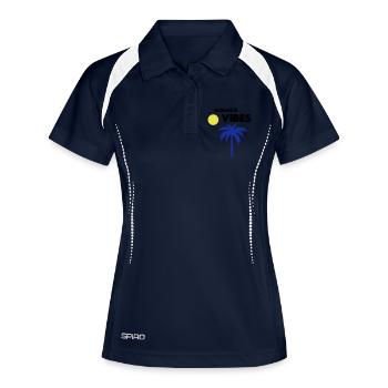 jamaica vibes - Frauen Polo atmungsaktiv - Navy/Weiß - Vorne