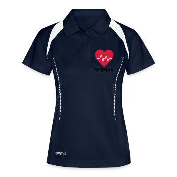 coeur Wismar - Polo respirant Femme - marine/blanc - Devant