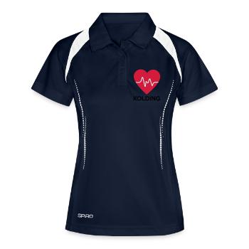 Herz Kolding - Frauen Polo atmungsaktiv - Navy/Weiß - Vorne
