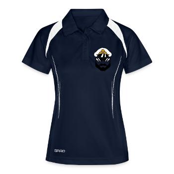 capitaines marin marin équipage navire équipe s - Polo respirant Femme - marine/blanc - Devant