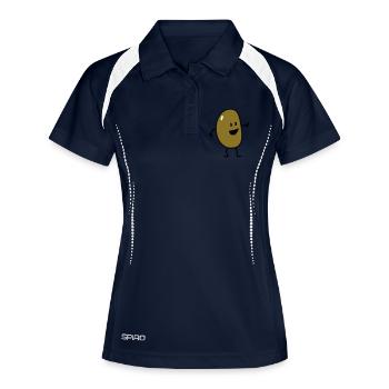 french (yelly) bean - Polo respirant Femme - marine/blanc - Devant