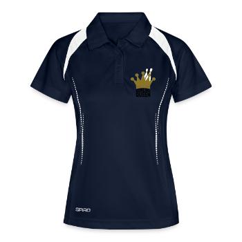 bowling queen - Women's Polo breathable - navy/white - Front