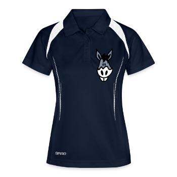 Crazy Donkey - head 3 - Women's Polo breathable - navy/white - Front