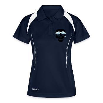 nager - Polo respirant Femme - marine/blanc - Devant