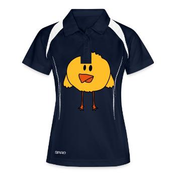 Cute Chick Bird - Polo respirant Femme - marine/blanc - Devant