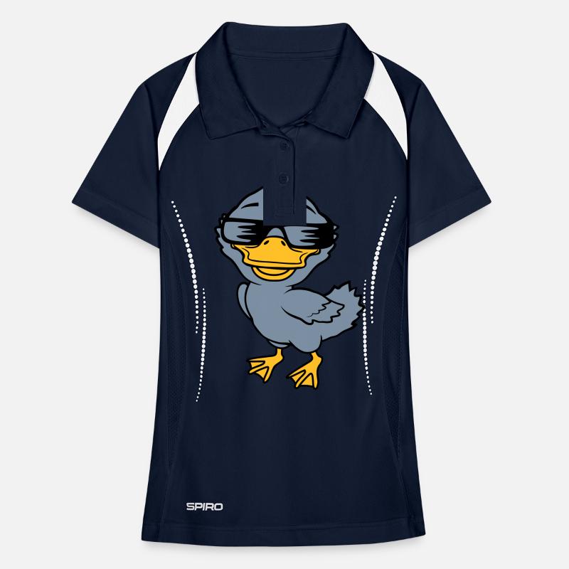 Cool Sunglasses Ducklings Comic Women's Polo breathable