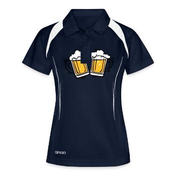 Bier - Women's Polo breathable - navy/white - Front