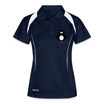 pinguin - Frauen Polo atmungsaktiv - Navy/Weiß - Vorne