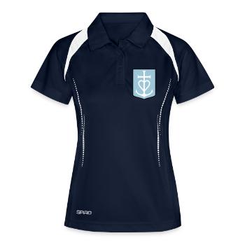 Croix Camargue - Polo respirant Femme - marine/blanc - Devant