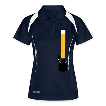 Biertower - Frauen Polo atmungsaktiv - Navy/Weiß - Vorne