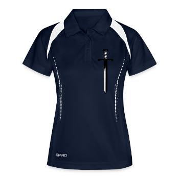 Schwert - Frauen Polo atmungsaktiv - Navy/Weiß - Vorne