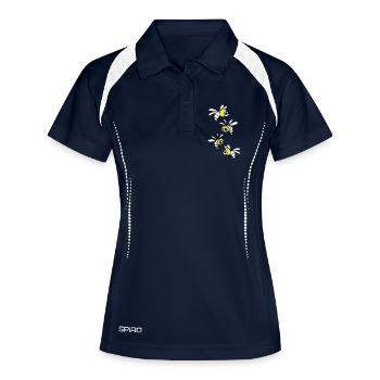 Abeille - Polo respirant Femme - marine/blanc - Devant