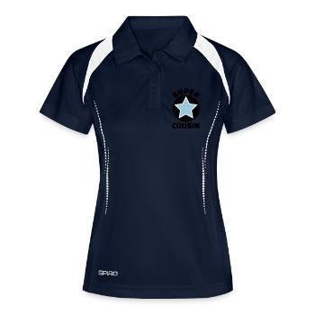 super cousin (v.5) - Polo respirant Femme - marine/blanc - Devant