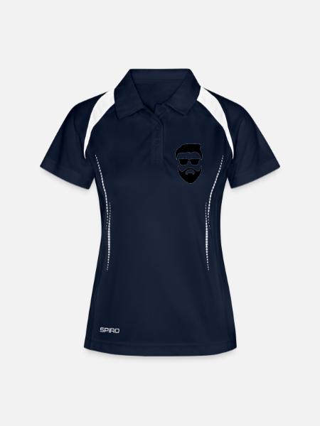 Man with a beard and sunglasses - Women's Polo breathable - navy/white