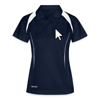 Pointeur de souris - Polo respirant Femme - marine/blanc - Devant