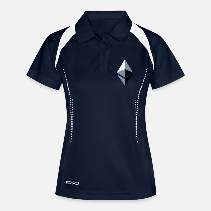 etherium ether ETH - Women's Polo breathable - navy/white