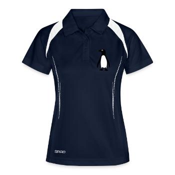 Manchot - Polo respirant Femme - marine/blanc - Devant
