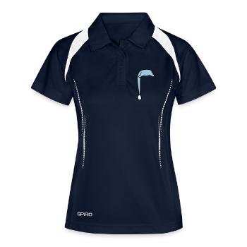 Sleeping cap with bobblehead - Women's Polo breathable - navy/white - Front