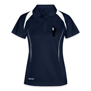 Guide de l'auto-stoppeur de protéger - Polo respirant Femme - marine/blanc - Devant