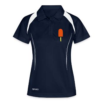 T-shirt avec illustration d'une crème glacée - Polo respirant Femme - marine/blanc - Devant