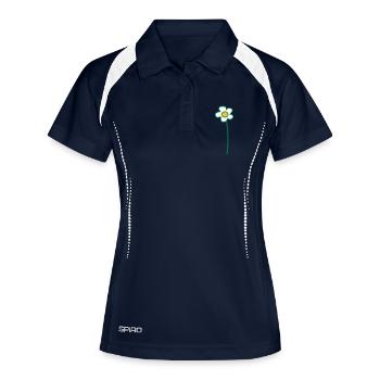 White Daisies Flower Spring Summer Flowers - Women's Polo breathable - navy/white - Front