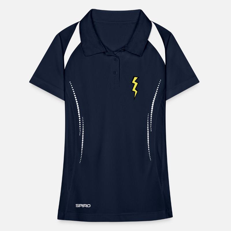 two colored lightning Women's Polo breathable