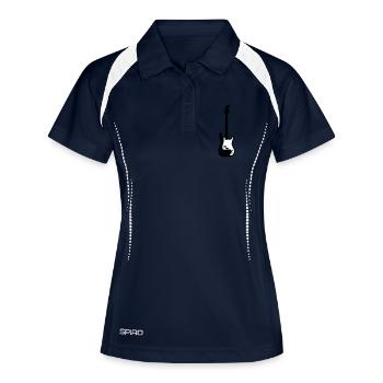 bass - Polo respirant Femme - marine/blanc - Devant