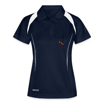 Worm On The Hook - Polo respirant Femme - marine/blanc - Devant