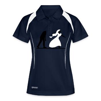 enterrement de vie de garçon et de jeune fille - Polo respirant Femme - marine/blanc - Devant