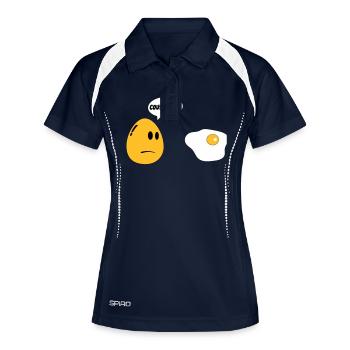 Cousin egg - Women's Polo breathable - navy/white - Front