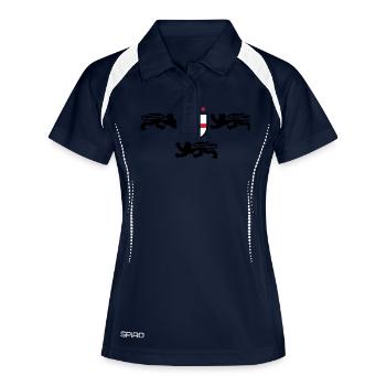 wm 14 england I - Frauen Polo atmungsaktiv - Navy/Weiß - Vorne