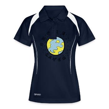 Earth's Ozone Layer Drawing - Women's Polo breathable - navy/white - Front