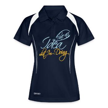 Aucune idée - Polo respirant Femme - marine/blanc - Devant