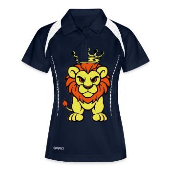 Lion Comic Crown - Women's Polo breathable - navy/white - Front