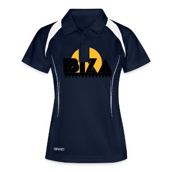 ibiza - Polo respirant Femme - marine/blanc - Devant
