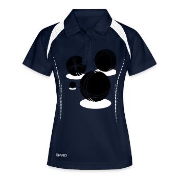 boule - Frauen Polo atmungsaktiv - Navy/Weiß - Vorne