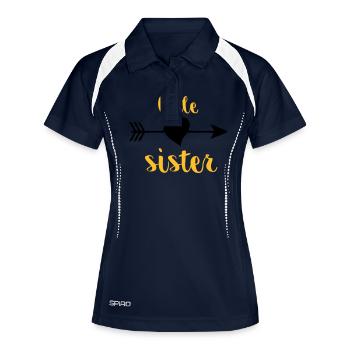 Little Sister - Frauen Polo atmungsaktiv - Navy/Weiß - Vorne