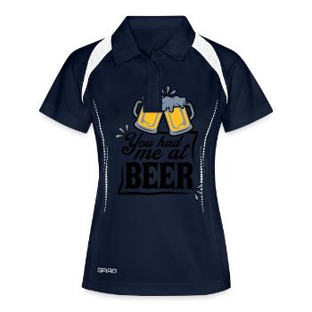 Persuades beer saying - Women's Polo breathable - navy/white - Front