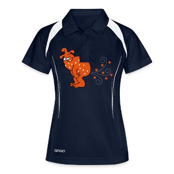 Sternpupsmonster - Polo respirant Femme - marine/blanc - Devant
