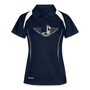 Breirzh Bretagne Triskel - Polo respirant Femme - marine/blanc - Devant