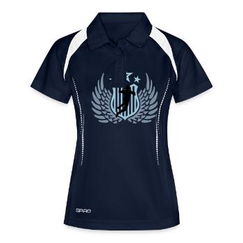 handballerin_f_3c - Polo respirant Femme - marine/blanc - Devant